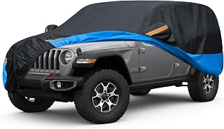 FSGRICH Waterproof SUV Car Cover All-Weather Windproof Dustproof UV Protection 191-201 Inch Fit