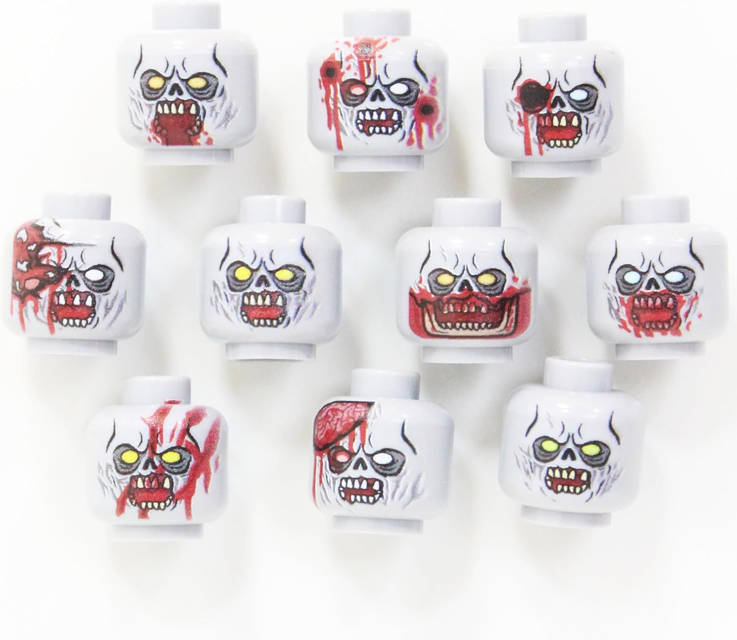 BrickTactical Zombie Head Pack V5 for Minifigs