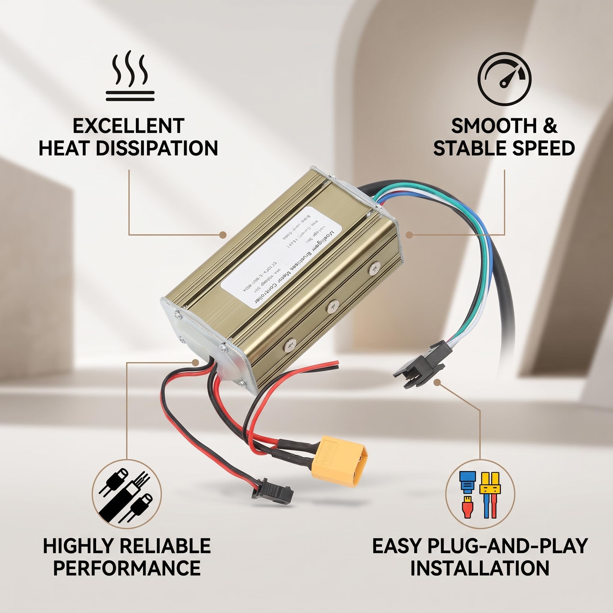 Contrôleur de scooter électrique 36 V, contrôleur de moteur sans balais intelligent pour scooters Kugoo S Series