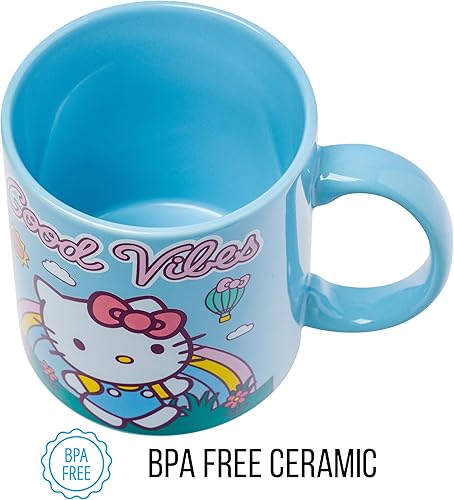 Miniatura 78 de Silver Buffalo Sanrio Hello Kitty and Friends Kuromi Poses - Taza de cerámica, 20 onzas