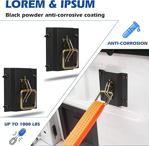 Miniatura 6 de MAIKER OFF ROAD Juego de 4 tacos de anclaje para caja de camioneta F150 Boxlink para Ford 2015-2023 F150 F250 F350 y Raptor accesorios de repuesto