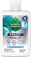 Vista 2 de Seventh Generation Power+ Dishwasher Rinse Aid, Fragrance Free, 8 fl oz, (Pack of 9)
