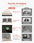 VEVOR Screen House Tent, 12 x 6 ft, 2 in 1 Pop Up Screen Tent, Portable Screened in Canopy with Carry Bag, Netting Sides, Ground Stakes, for Garden, Patio, Backyard, and Outdoor Activities, Beige