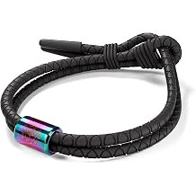 Rowdy Parrot FlexTech Adjustable Silicone Rope Bracelet Waterproof, Sweatproof, Sunproof, Minimalist Surf, Golf Jewelry for Men - One Size Fits All