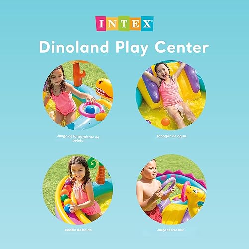 Miniatura 3 de Centro de juego inflable tierra de dinosaurios de Intex, 31 x 90 x 44 pulgadas, a partir de 2 años