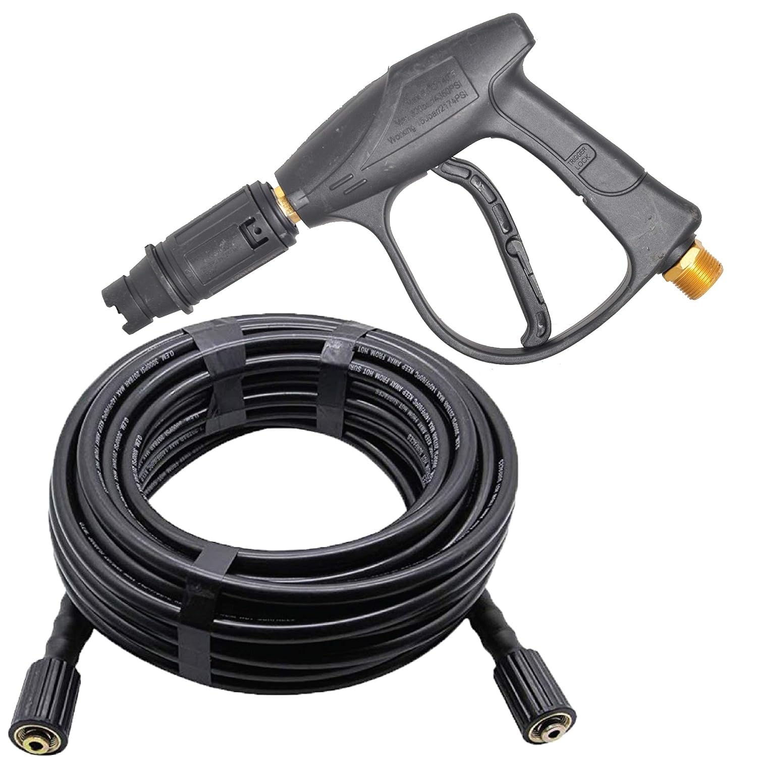 Fieldstar Premium Combo Washer Pressure Gun, Compatible with JPT, STARQ, RESQTECH Pressure Washer (Gun with 08 Mtr Hose Pipe)