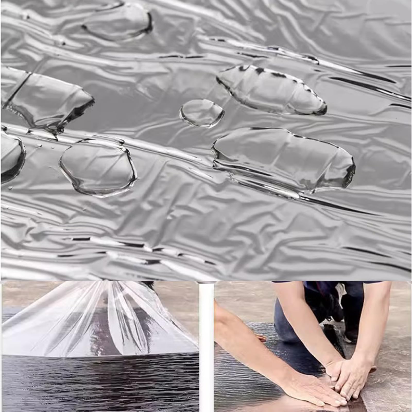 Cinta bituminosa autoadhesiva, cinta impermeable de papel de aluminio, tira de sellado de cinta de reparación, cinta de sellado de butilo para reparación de fugas, para reparación de fugas de techo,