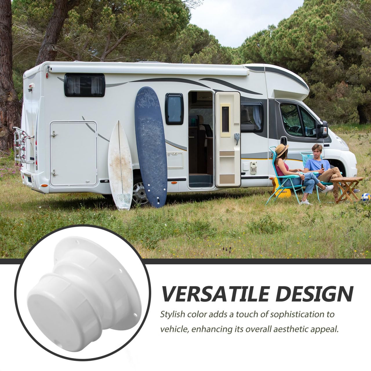 Tapa de ventilación de Techo para autocaravanas Cubierta de ventilación de plástico con eliminación eficiente de olores y circulación de Aire para instalaciones sanitarias de RV