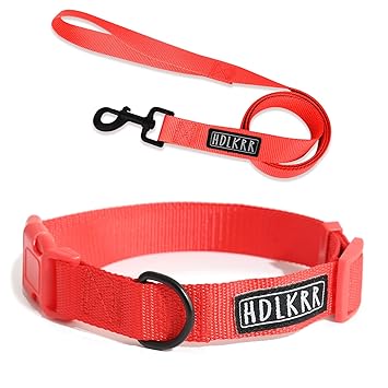 HDLKRR Pet Dog Collar and Leash Set Soft Outdoor Walking for Dogs Puppies