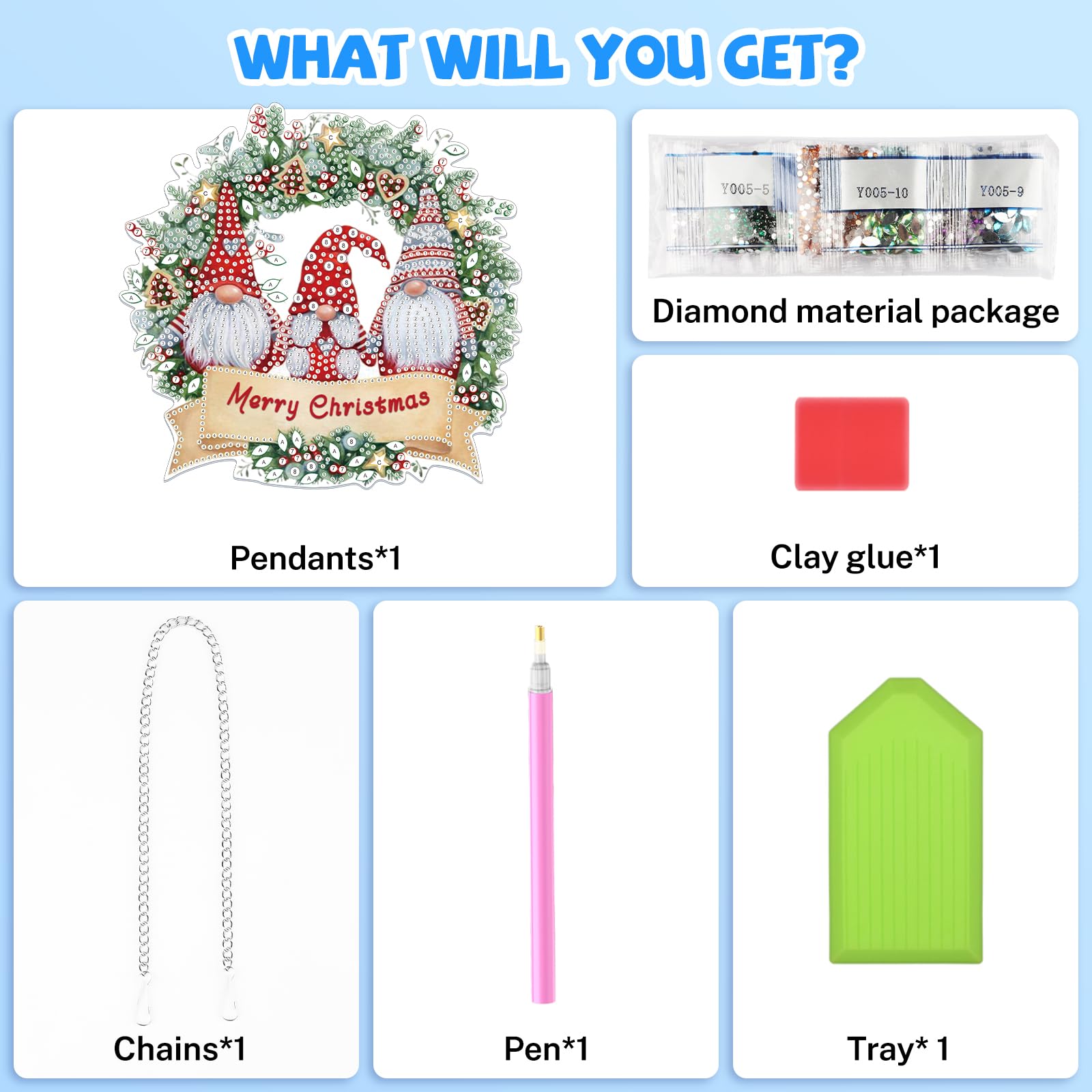 Bowetile Diamond Painting Art Kits Père Noël, Kits De Peinture Diamant Père Noël Pour Adultes, Diamant Strass Point De Croix Cristal Painting Pour Murale Décoration 30x40 Cm