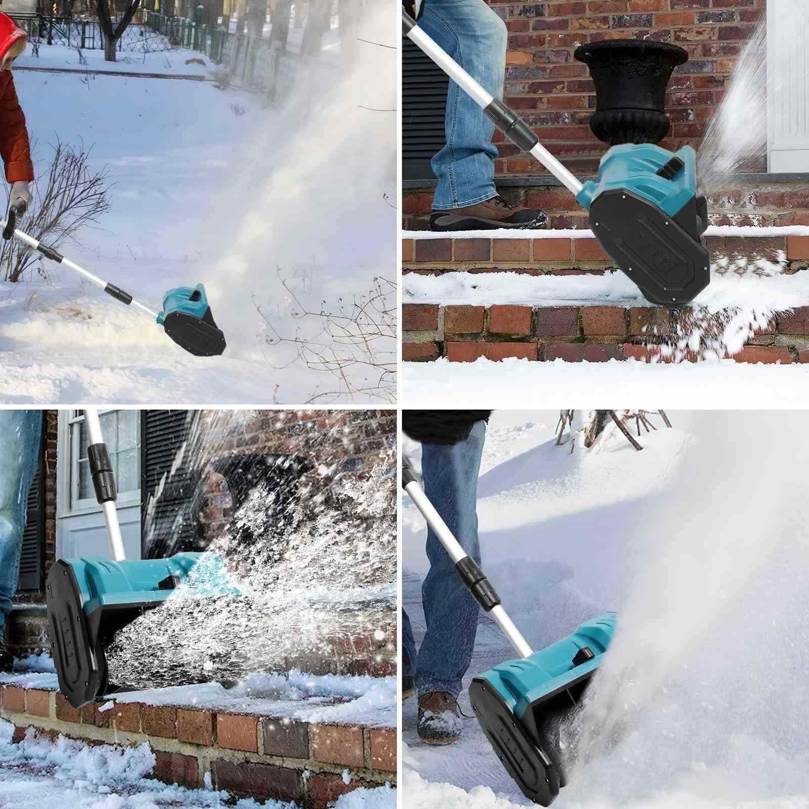 Akku-Schneefräse für Makita 18V Batterie, 13 Zoll Faltbare Elektrische Schneefräse,600W Schneefräse Akku,Höhenverstellbar, 45° verstellbare Richtung, max.Schneehöhe 20 cm (ohne Akku)