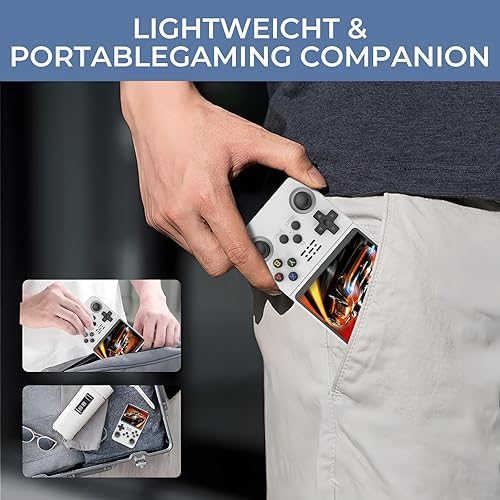 Miniatura 7 de R36s Pro Retro - Consola de juegos portátil, IPS de 3.5 pulgadas, 128 GB precargados con más de 40000 juegos clásicos, consola de juegos portátil,