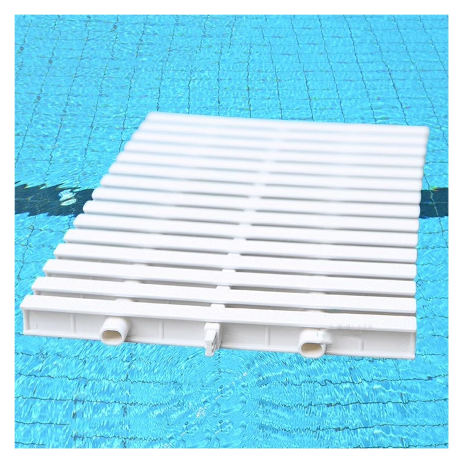SDCFFC Flexible Swimming Pool Drainage Overflow Grating - Splicable Plastic Gutter Cover for Indoor/Outdoor Use, Ideal for Bathroom & Kitchen, 25x100CM, White