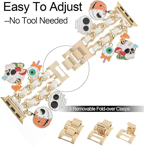 Miniatura 3 de Elegante pulsera compatible con correas de Apple Watch de 1.496 pulgadas, 1.575 pulgadas, 1.614 pulgadas, 1.654 pulgadas, 1.732 pulgadas, 1.772