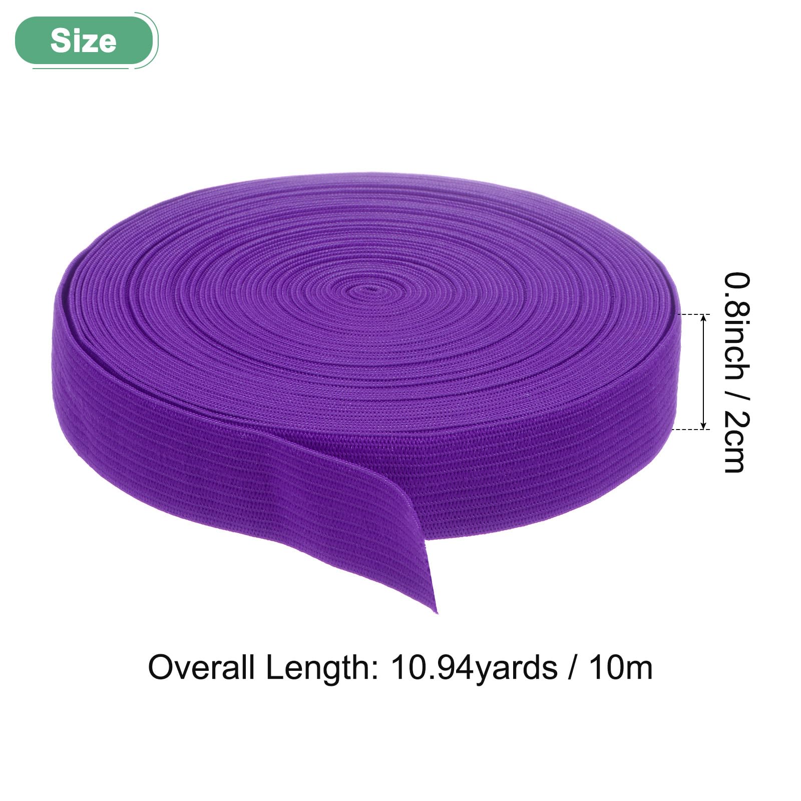 M METERXITY Elastic Bands for Sewing 0.8 Inch 11 Yards Roll of High Elasticity Knit Elastic Spool - Image 3