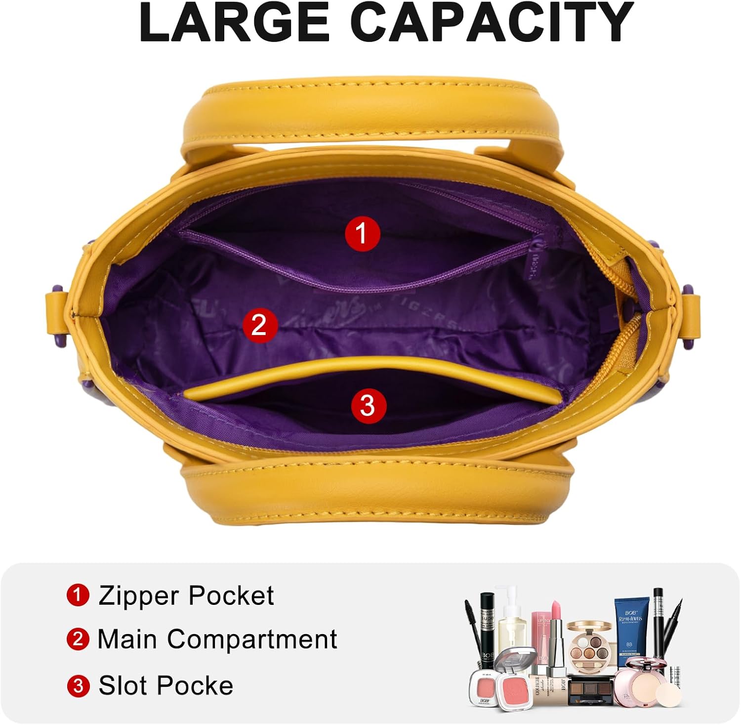 NCAA Crossbody for Women Purse & Removable Coin Purse, Crossbody Bum Bags with Adjustable Strap