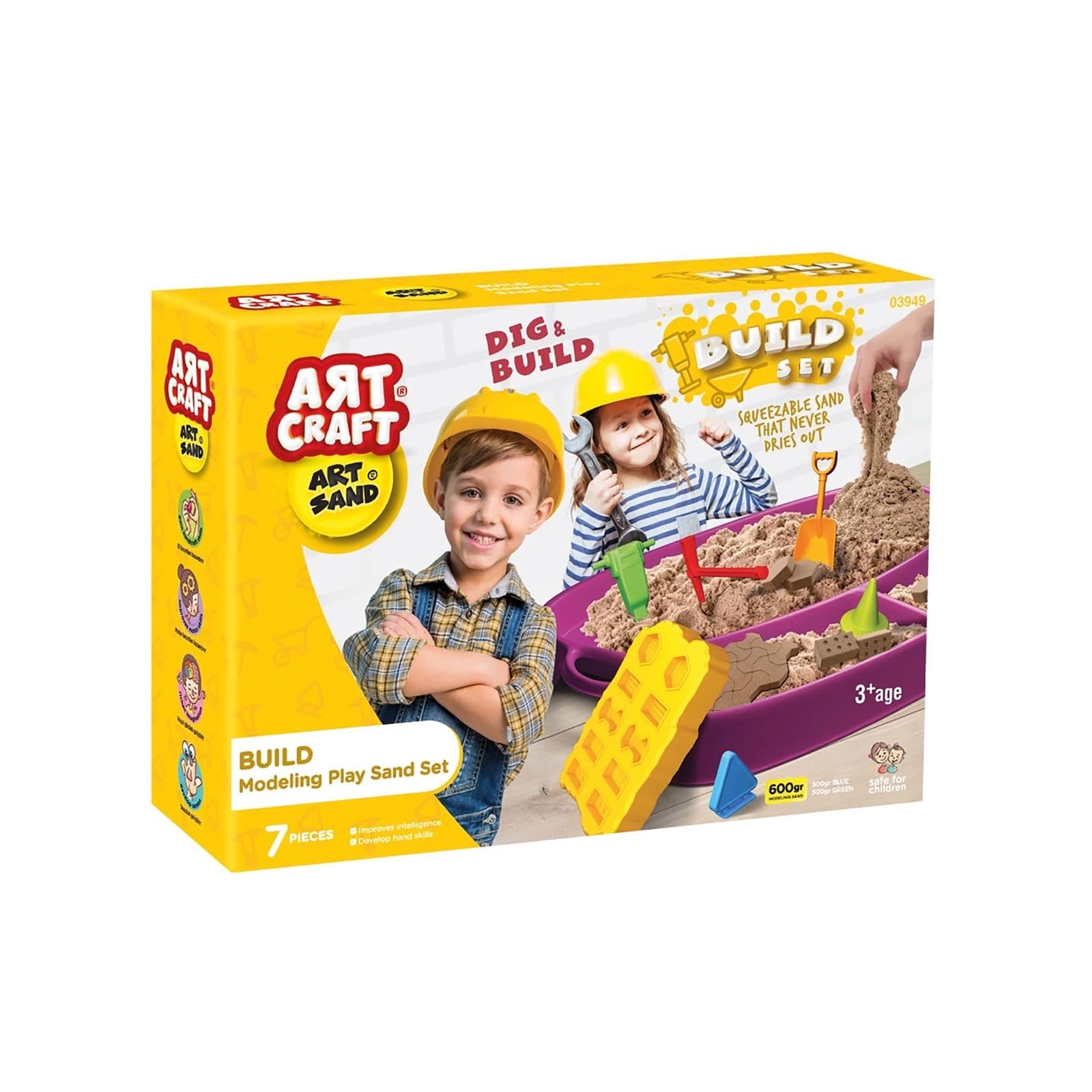 Artsand İnşaat Kum Set 600 Gr.Oyun Hamuru