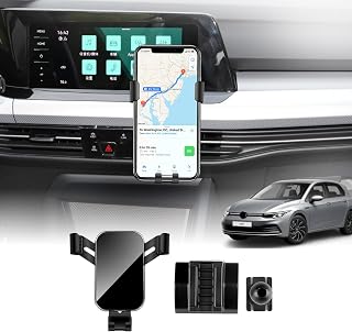 for VW Golf 8 MK8 Car Vent Phone Mount for 2018~2023 Volkswagen Golf 8 GTE GTI 360°Rotation Car Cell Phone Holder Cradle for 4-6.2in All iPhone Samsung More Interior Accessories Black