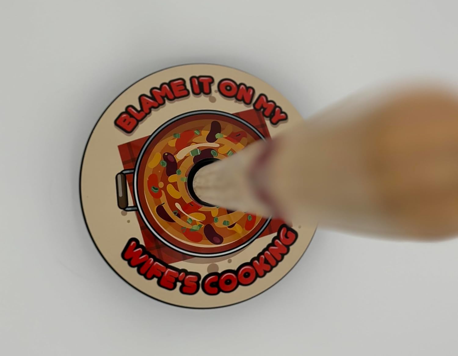 Blame It On My Wife's Cooking Plunger - Gag Gift, Novelty Item, White Elephant, Birthday, Joke, or Secret Santa, Funny Bathroom Decor