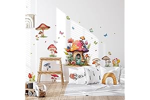 Mesmerizing Mushroom House Wall Decals: A Vibrant Touch for Your Living Room