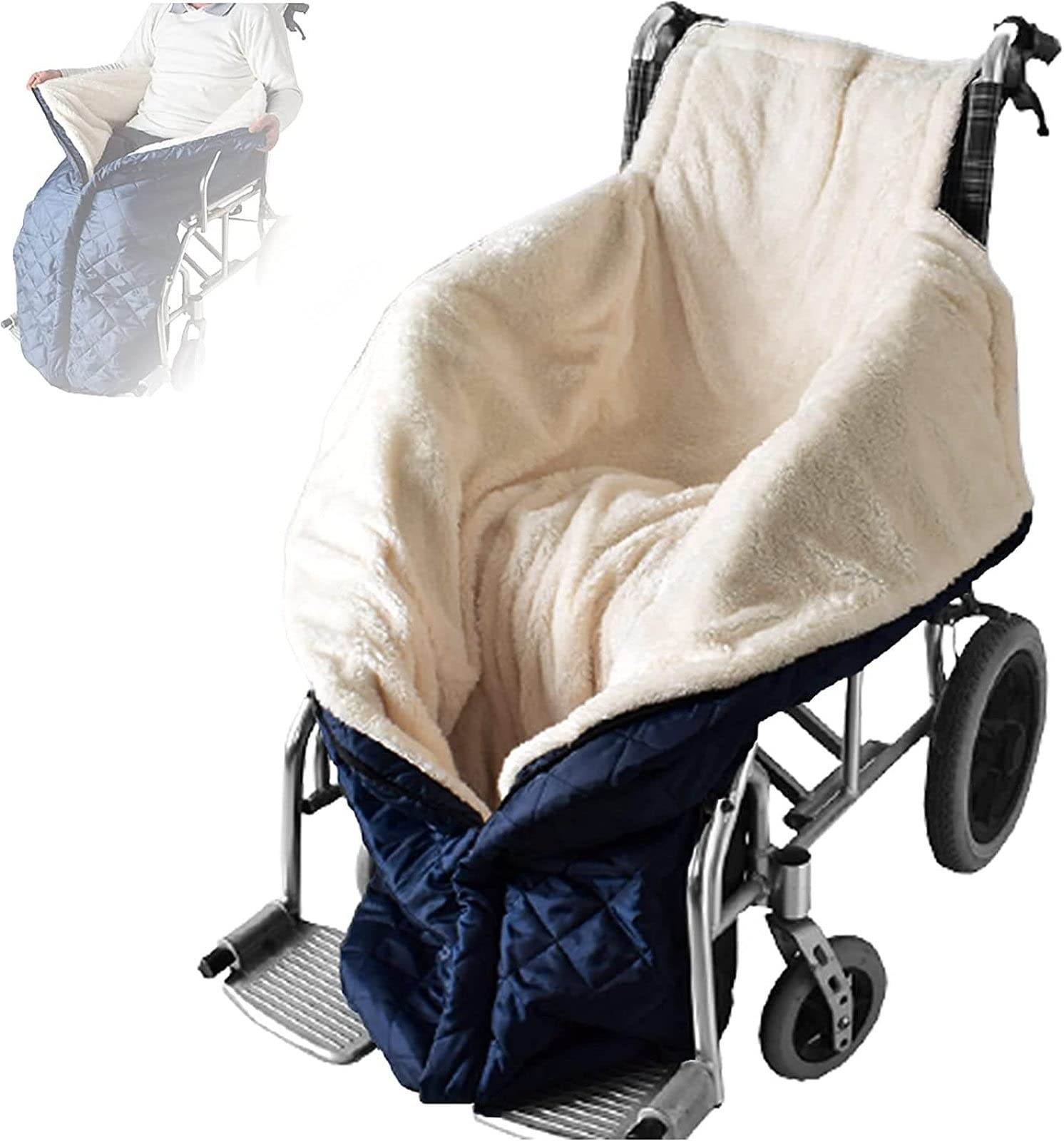 Leggings a Prueba de Viento con Forro Polar Saco Universal para Silla de Ruedas Accesorio Universal para Silla de Ruedas