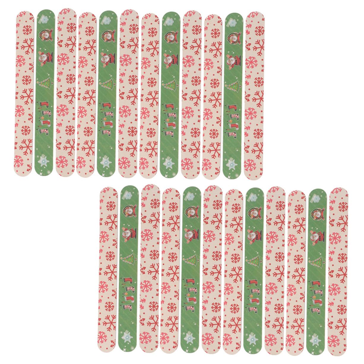 24pièces Outil de Pédicure Noël Polissage Ongles Limes Pédicure Simple Mise Forme Ongles Style Aléatoire
