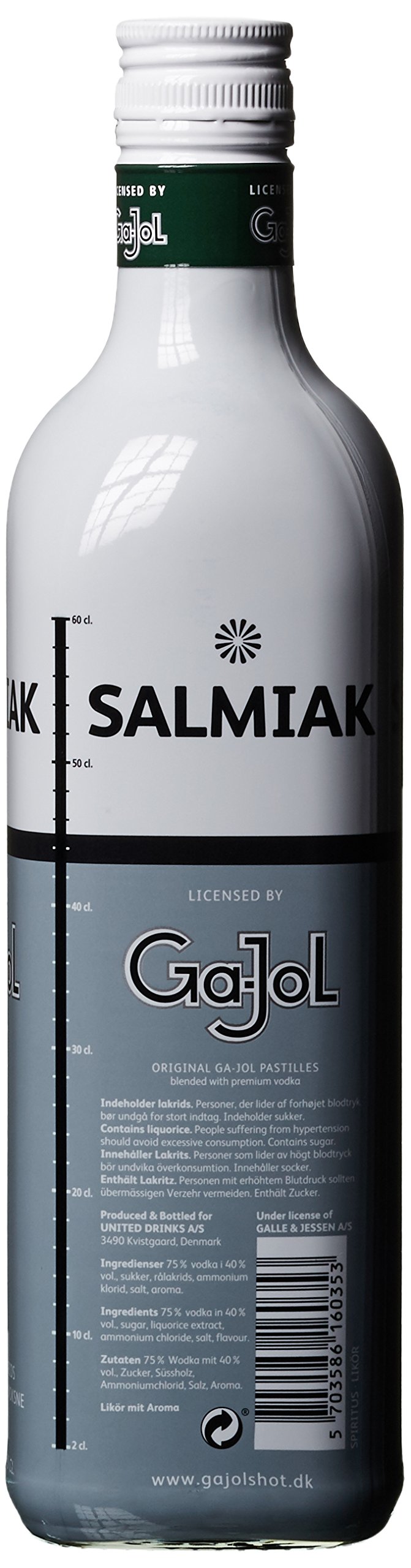 Ga-Jol Vodka Shot Salmiak-Lakritz 30% (3 x 0.7 l)