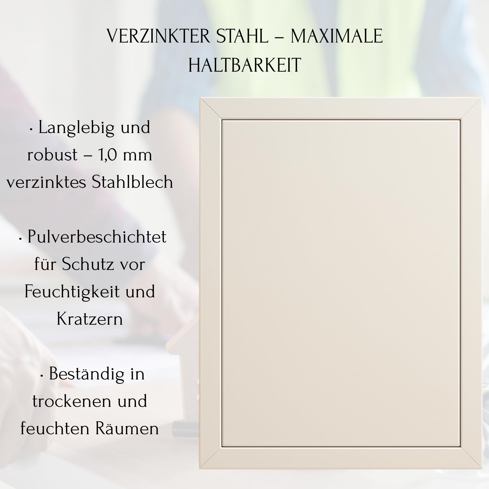 TMALASER Drzwi rewizyjne metalowe 60 x 70 cm stal ocynkowana – klapa rewizyjna biała 600 x 700 mm push to open/Klick-Klack - drzwi inspekcyjne do ścian karton-gips