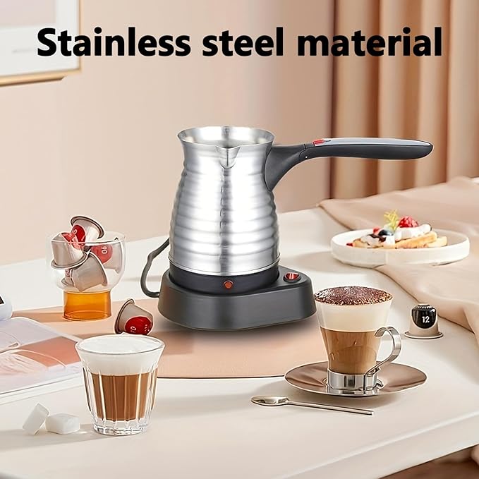 Cafetera Turca Eléctrica Portátil 500ml con Base Giratoria 600W miniatura 5