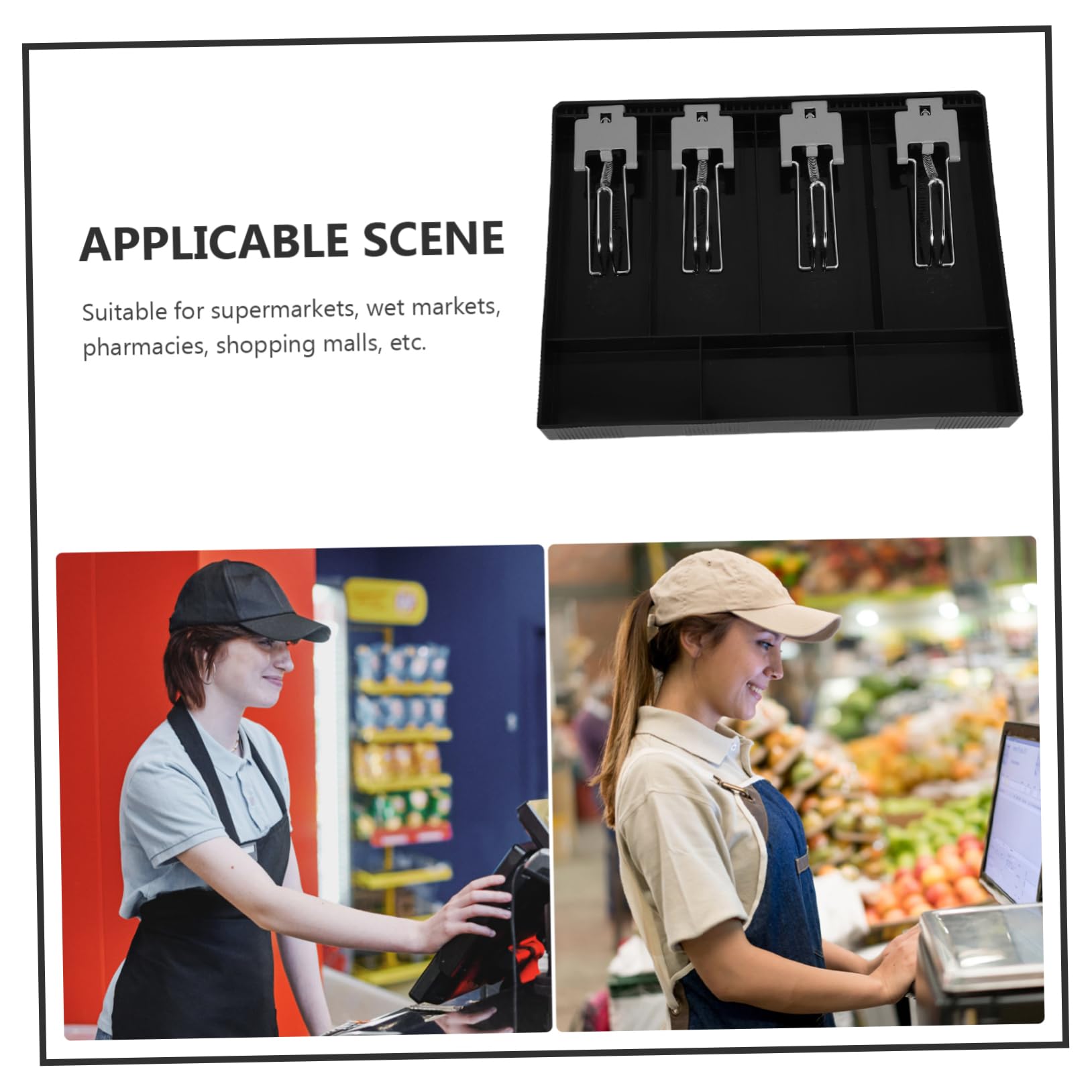 Happyyami Multi-fach Kassenschublade Mit Clip Robuster Geldorganizer Für Geschäfte Restaurants Und Aufbewahrung Von Bargeld Münzen Und Karten