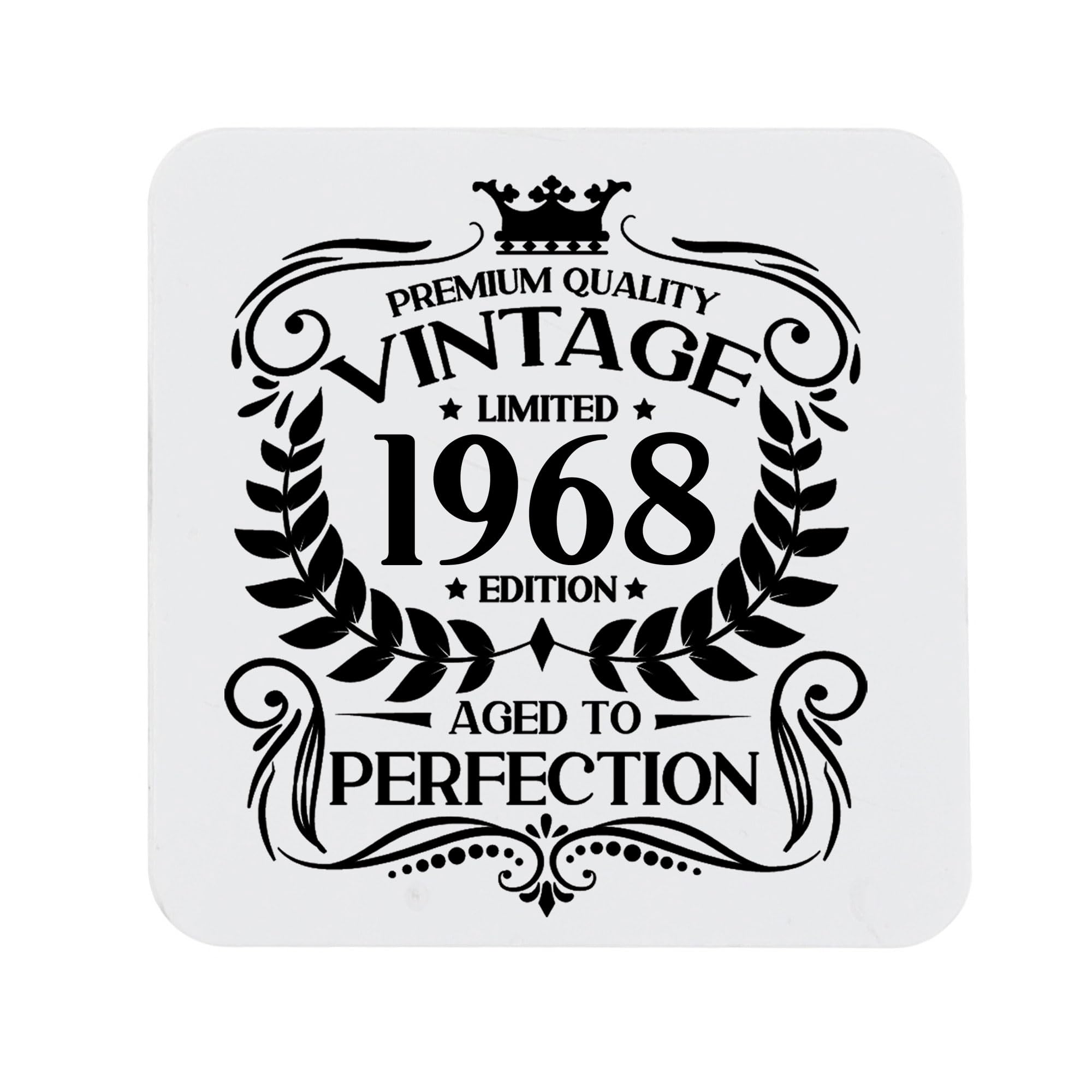 80th Birthday Gift for Men Vintage 1946 Aged to Perfection Engraved Slate Coaster Present for 80 Year Old Etched Natural Slate Placemat (Round Slate) — view 76