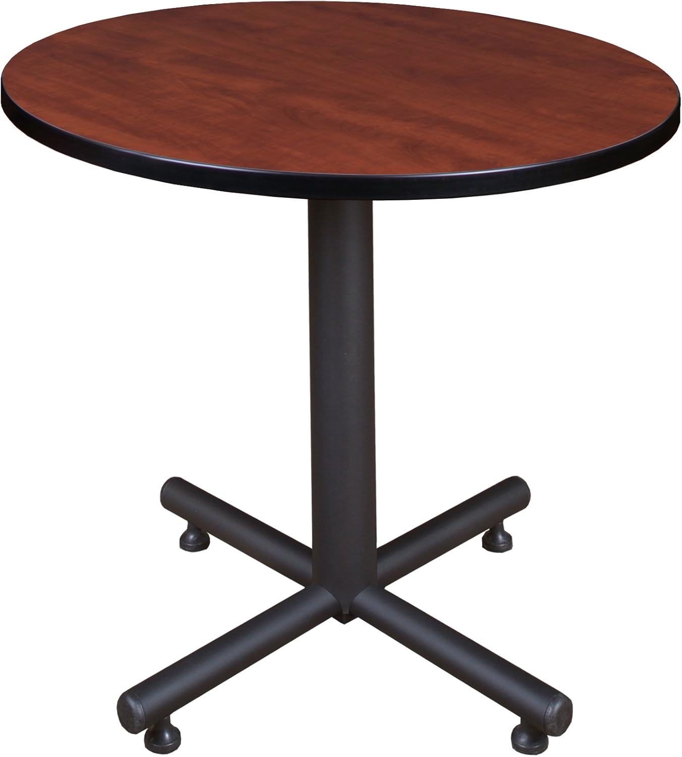 Regency Kobe 48 in. Round X-Base Breakroom Table- Mahogany