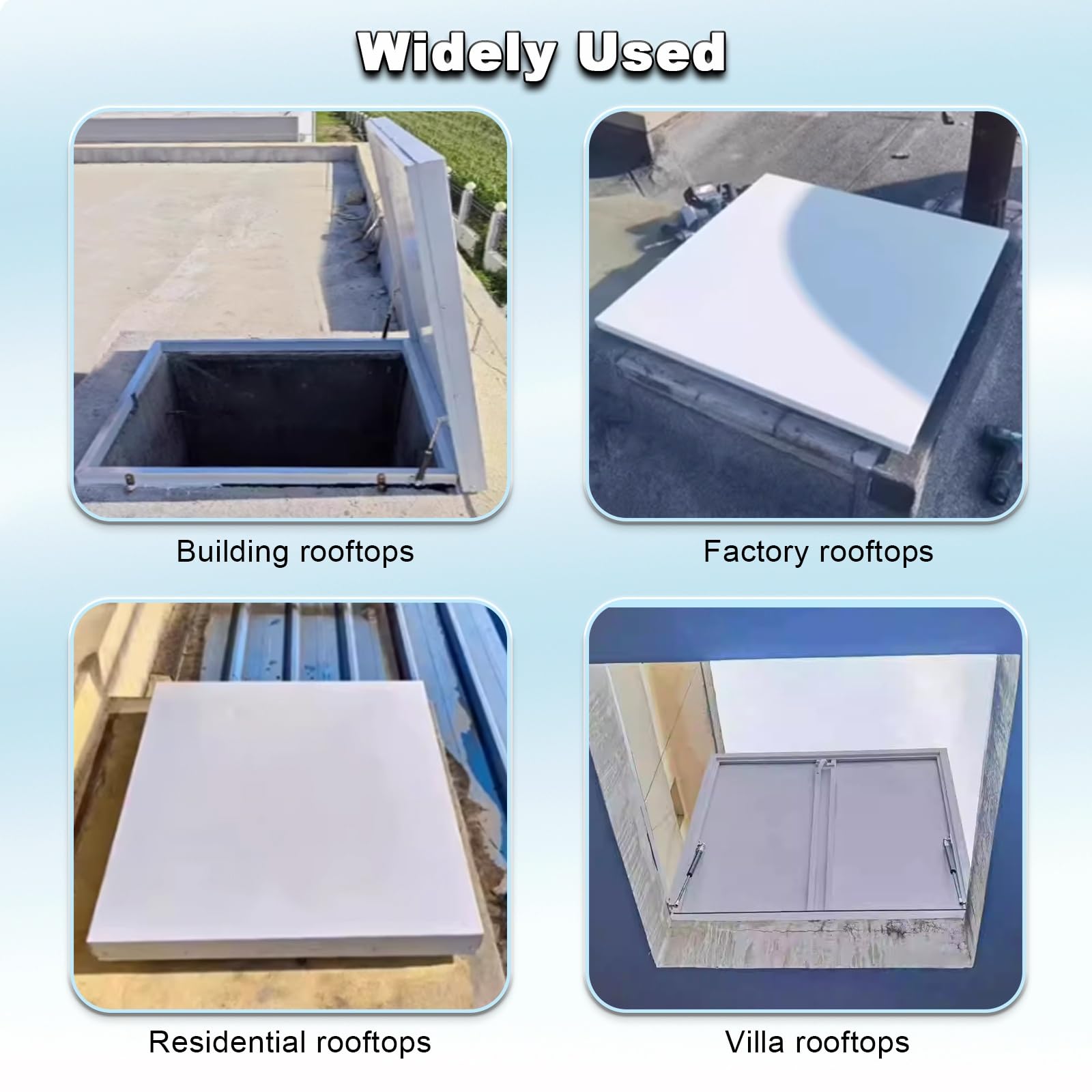 Cubierta de acceso personalizable de alta resistencia, color blanco, panel de acceso para techo de fácil apertura (34 x 38 pulgadas) para uso comercial, solución duradera y segura de acceso al techo