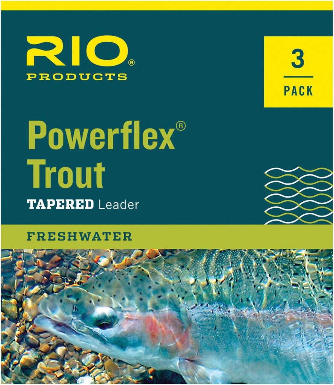 RioPowerflex Trout Leaders, 9 Foot, 3 Pack