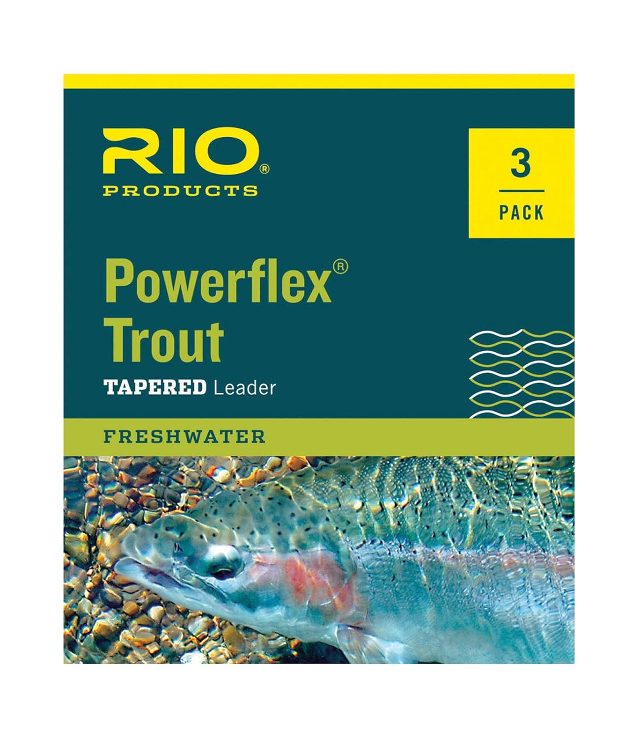 Rio Fly Fishing Leaders Powerflex Knotless 9Ft 1X Leaders 3 Pack Fishing Line, Clear Amazon.in