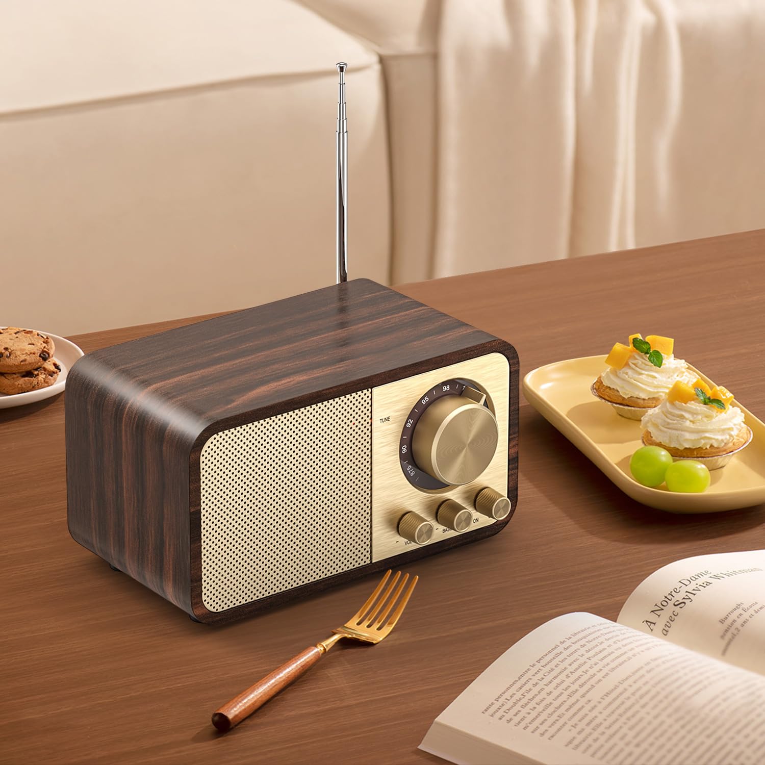 Radio Nostalgiche FM Bluetooth Vintage Cucina Camera da Letto Supporto TF AUX USB