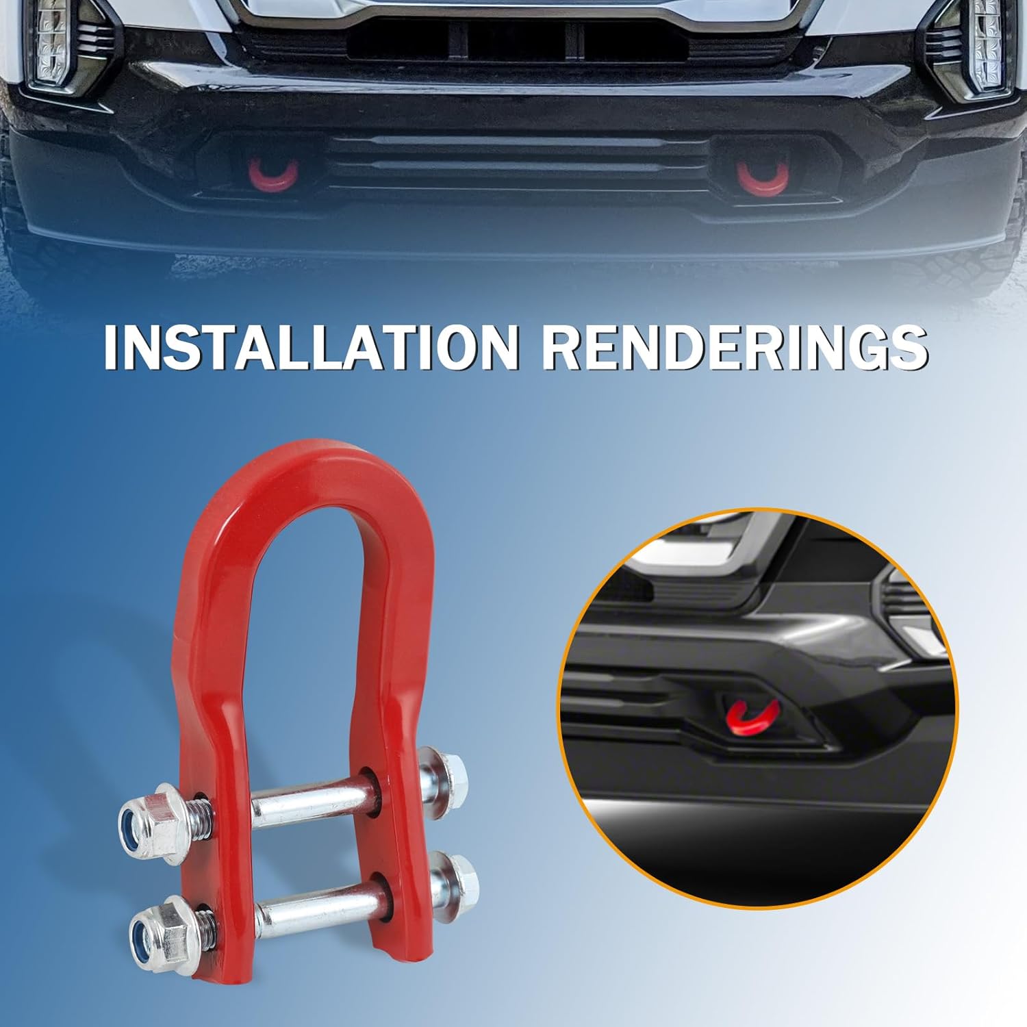 JDMSPEED New Recovery Tow Hooks Red 84052991 Replacement for GMC Canyon Chevrolet Colorado 2015-2020 23253074