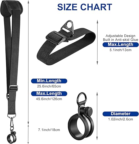 Miniatura 3 de Correa larga para recortar – Correa de hombro fiable para herbívoros, sopladores de hojas, cortasetos y más – Diseño de abrazadera de eje resistente