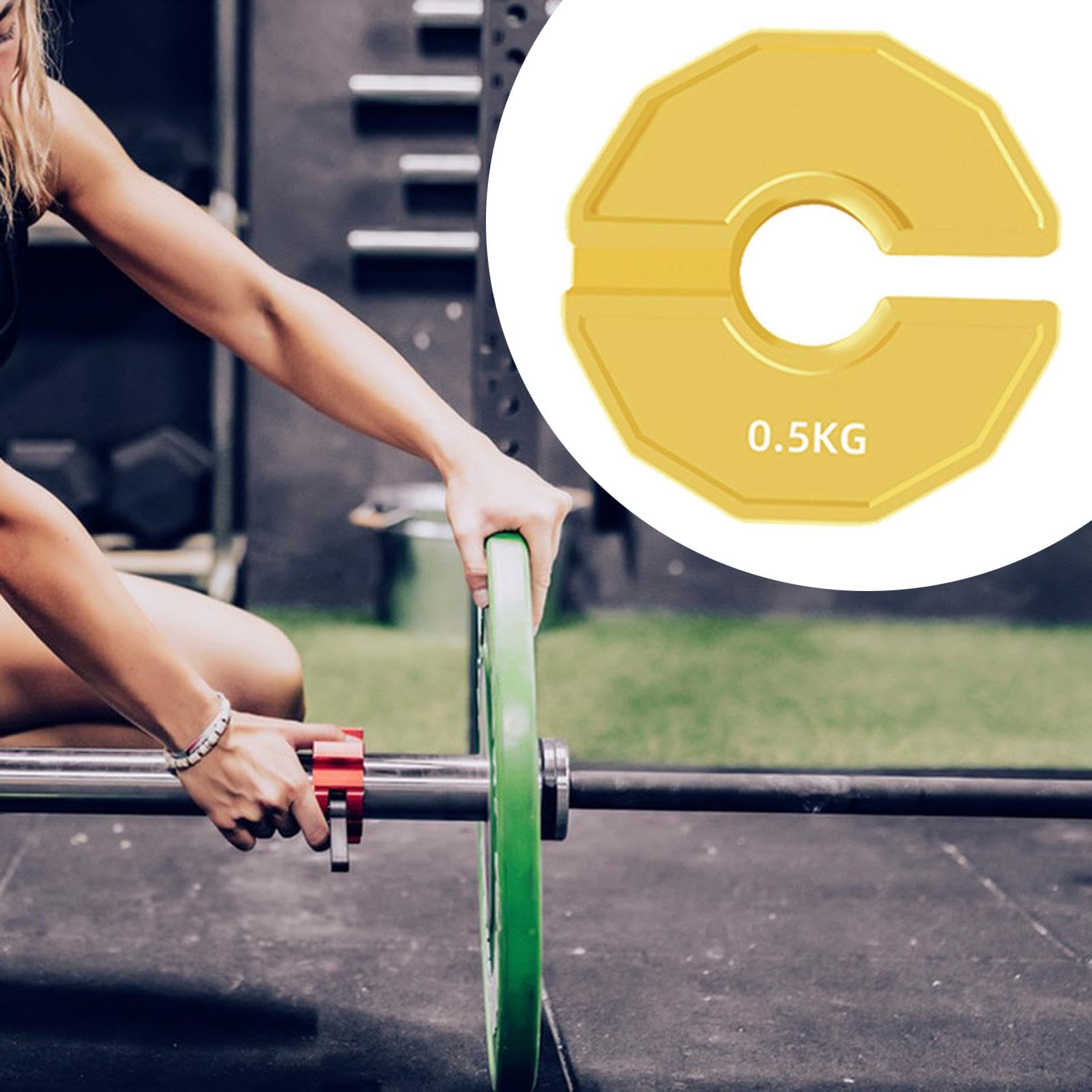 F Fityle Piastra di Peso frazionaria in Gomma Piastra di Peso aggiunta di Peso 0,25/0,5/0,75/1 kg di Pesi Dumbell per Principianti