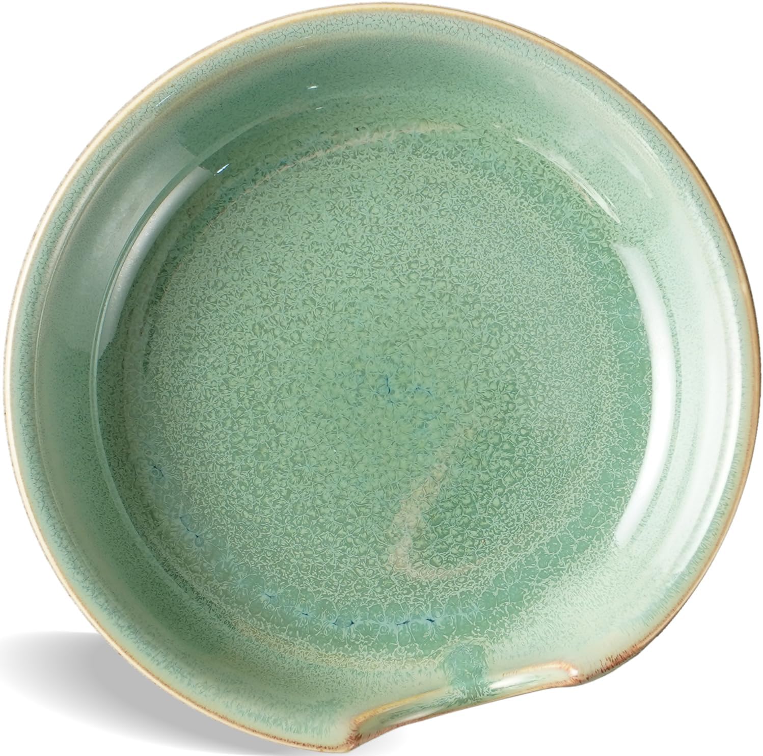Ceramic Spoon Rest for kitchen, 5 Inches Spoon Holder for Stove Top, Coffee Spoon Rest, Spoon Cradle, Kitchen Basics, Kitchen Accessories For Utensils, Set of 1 (Green) image 3