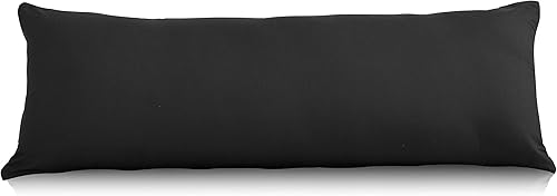 Evolive - Funda de almohada corporal de microfibra ultra suave, fundas de almohada de 21 x 54 pulgadas con cierre de cremallera oculto (funda de