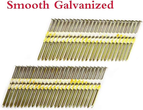 Vista 2 de BHTOP Clavos de marco de 2 pulgadas, uñas de plástico con mango liso de 21 grados EG para enmarcar clavos, 2 x .113 (1000 por caja)