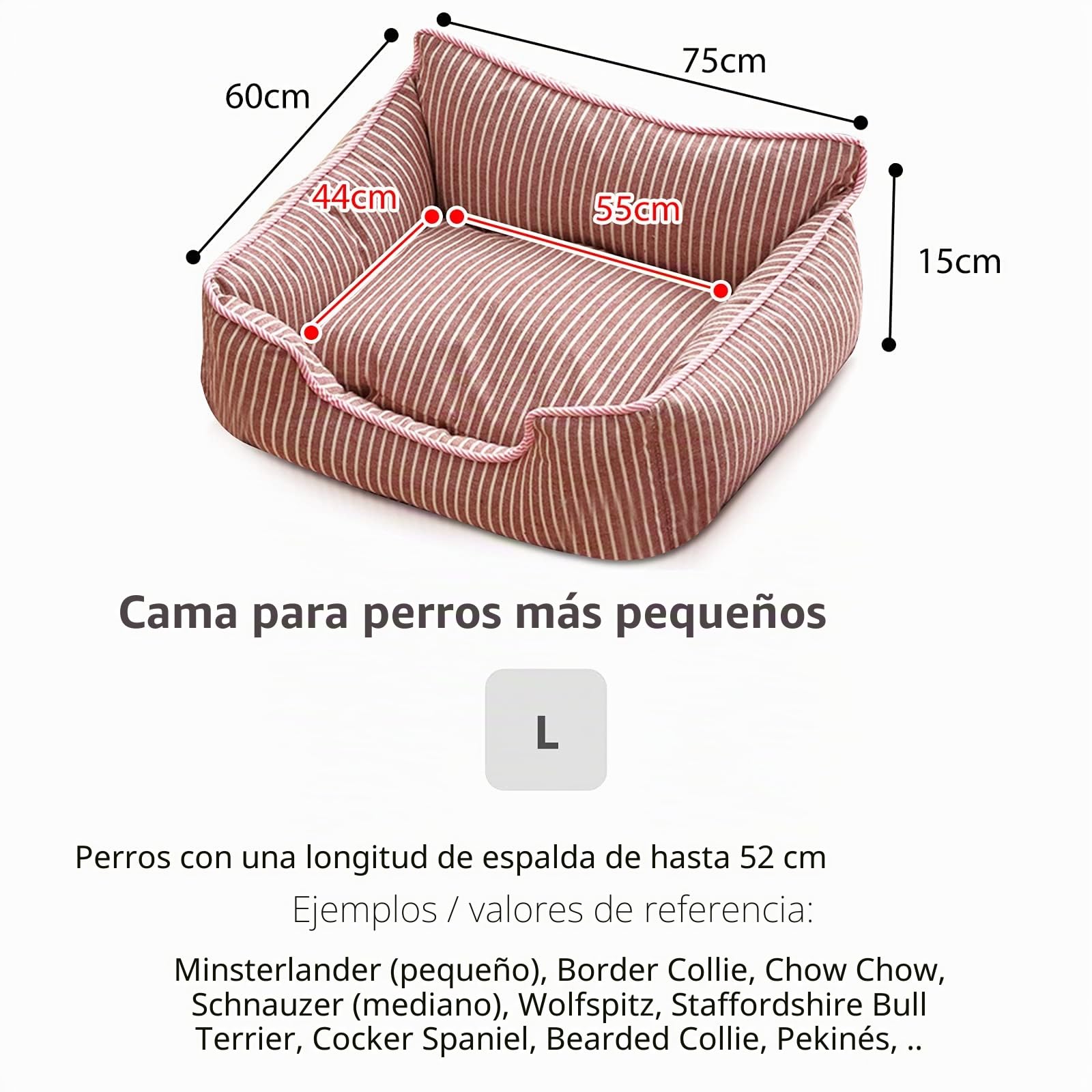 PETCUTE Cama Gato y Perros Pequeños,Camas para Perros,Ortopédica Cama para Perros de Espuma Viscoelástica con Funda extraíble,Sofá Cama para Mascotas Lavable y Antideslizante