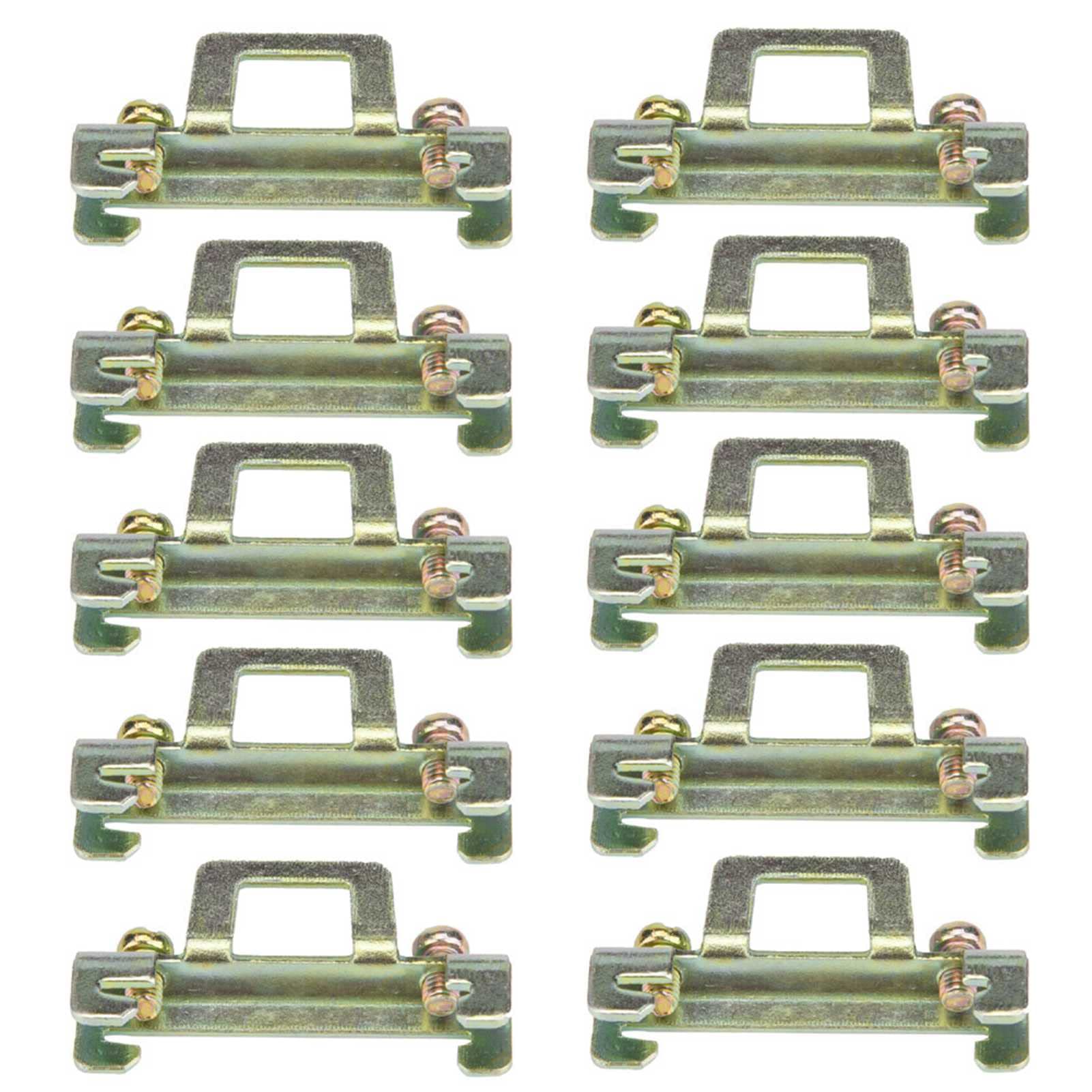 10 Sztuk 35 mm Metalowa Szyna DIN, Stała Śruba Zaciskowa, Typ Klips Mocujący do Przekaźników i Urządzeń Elektrycznych (Model Metalowy 11)