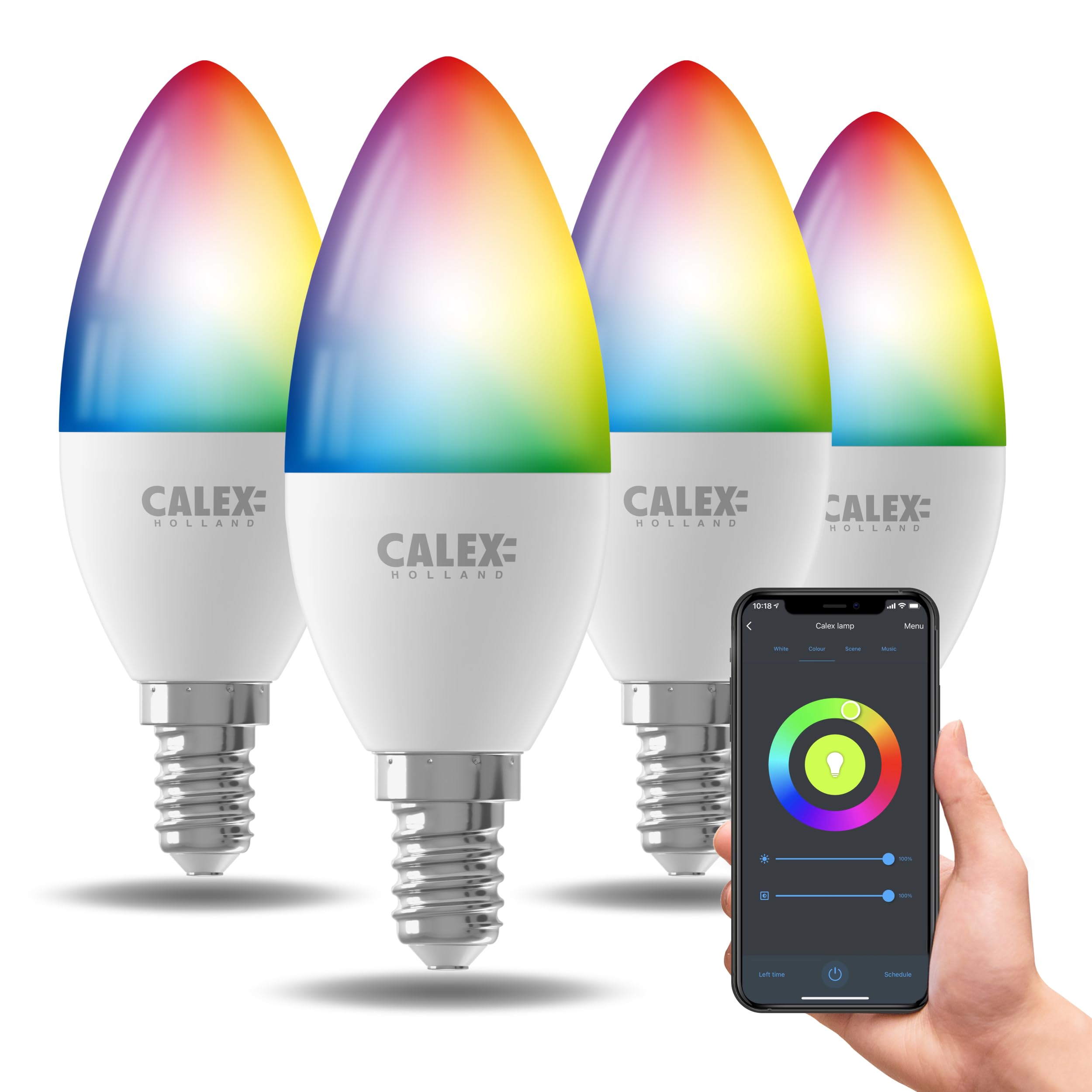 CALEX Slimme Ledlamp | ST64 - E27 - 4.9W - RGB en CCT