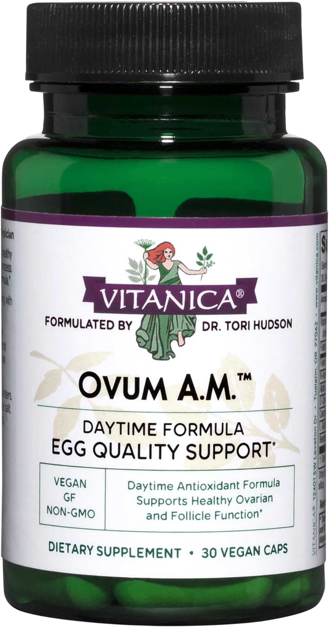 Vitanica Ovum A.M. - Provides Antioxidant Support for Healthy Egg Quality - Women's Health Supplement with Resveratrol, Alpha Lipoic Acid, Glutathione, Vitamin D, & CoQ10 - Vegan - 30 Capsules
