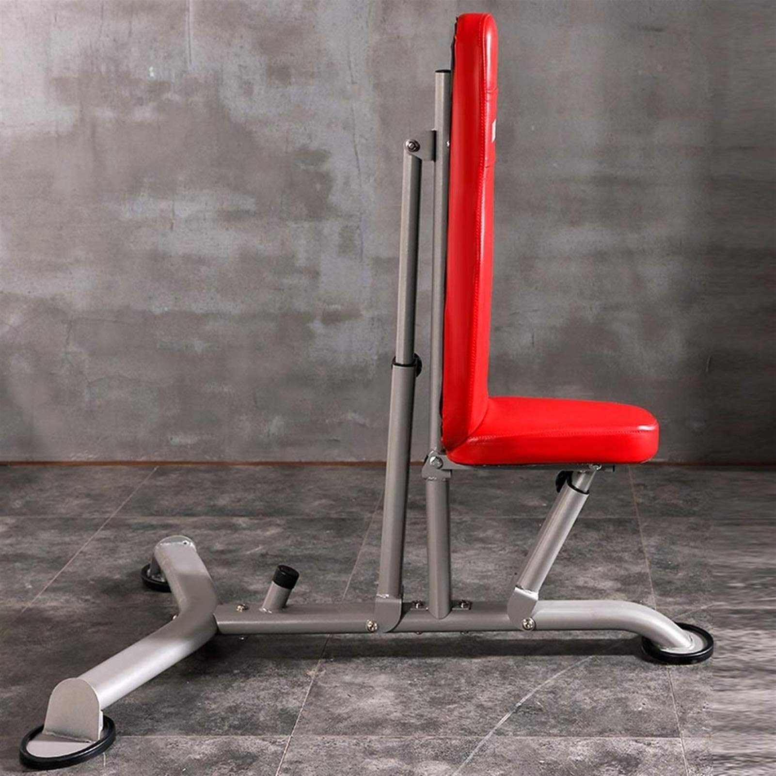 Panca con manubri, Panca per Pesi, Panca per Pesi Regolabile, Panca per Sit-up, Portatile, per Esercizi, Fitness, Allenamento, Panca inclinata, Rosso