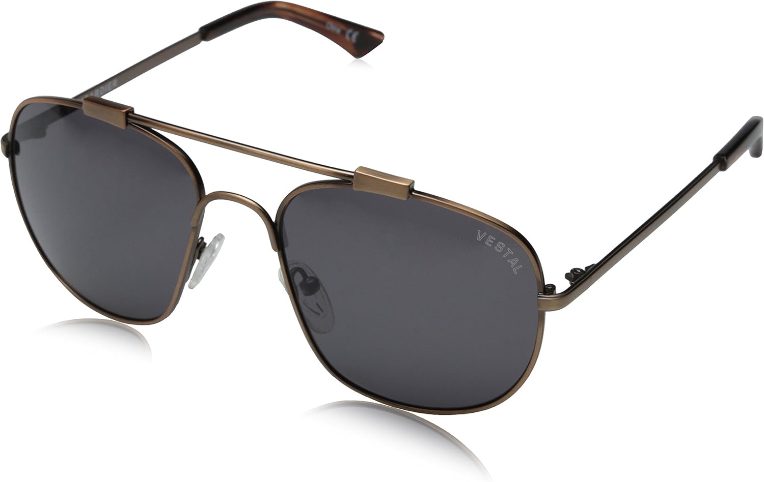 Vestal Bombardier Aviator Sunglasses, Antique Gold, 55 mm