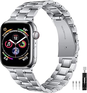 JOYOZY Compatible Apple Watch Band 49mm 45mm 44mm 42mm 41mm 40mm 38mm, Upgraded solid stainless steel Metal Watch band for iWatch Series Ultra SE 8 7 6 5 4 3 2 1 for men women