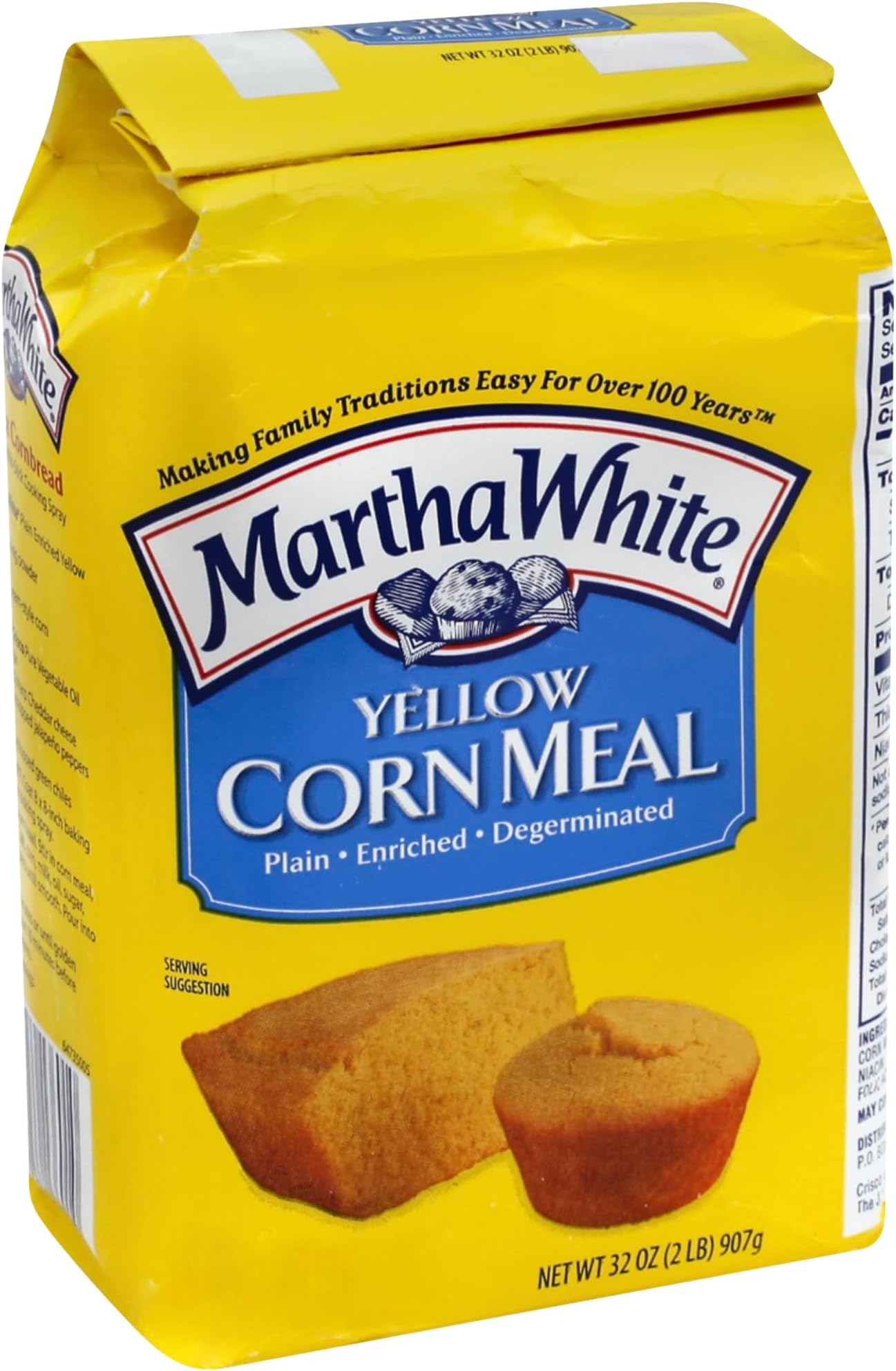 Martha White Plain Enriched Yellow Corn Meal, 32 oz